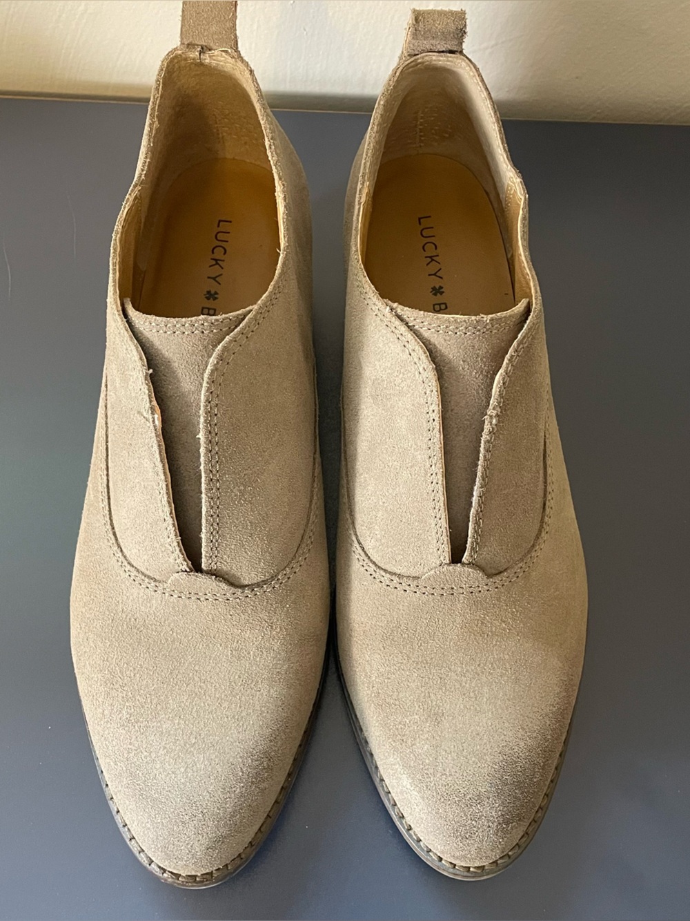 Lucky Brand Fimberly Leather/Suede Tan Booties Size 8.5